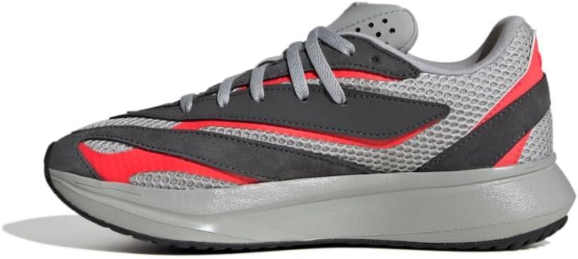 imageadidas Boys Lightblaze Lace Up SneakersGreyGreyLucid Red