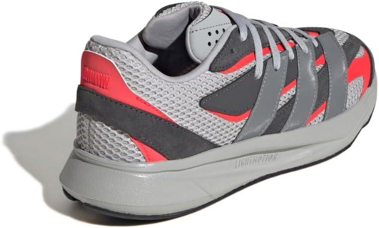 imageadidas Boys Lightblaze Lace Up SneakersGreyGreyLucid Red