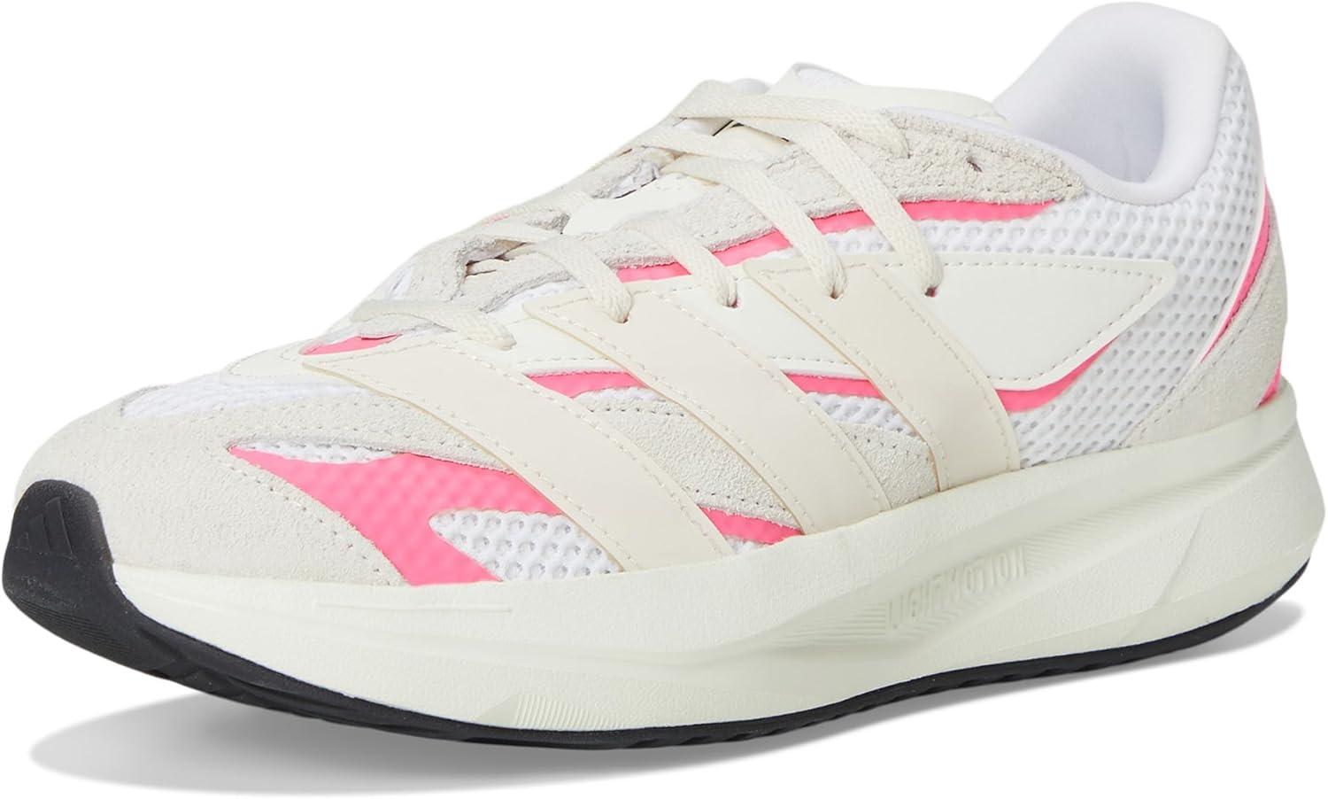 imageadidas Boys Lightblaze Lace Up SneakersOff WhiteWonder WhiteLucid Pink
