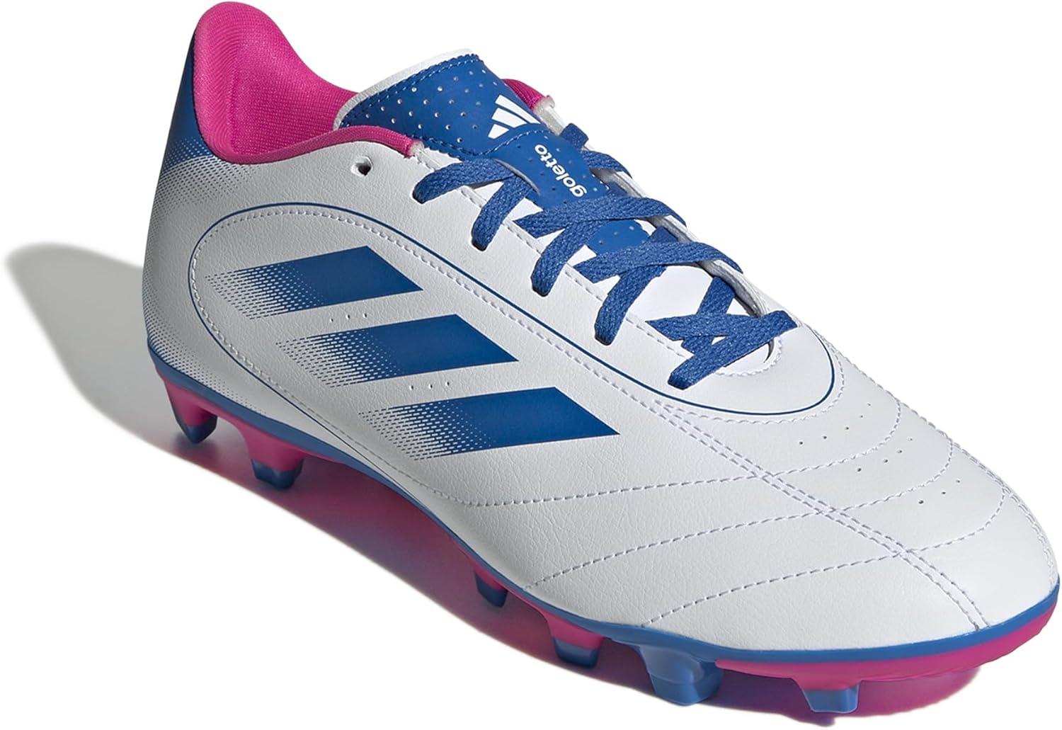 imageadidas Unisex Adult Goletto Ix Firm Multi Ground SneakerWhiteBright RoyalTeam Shock Pink