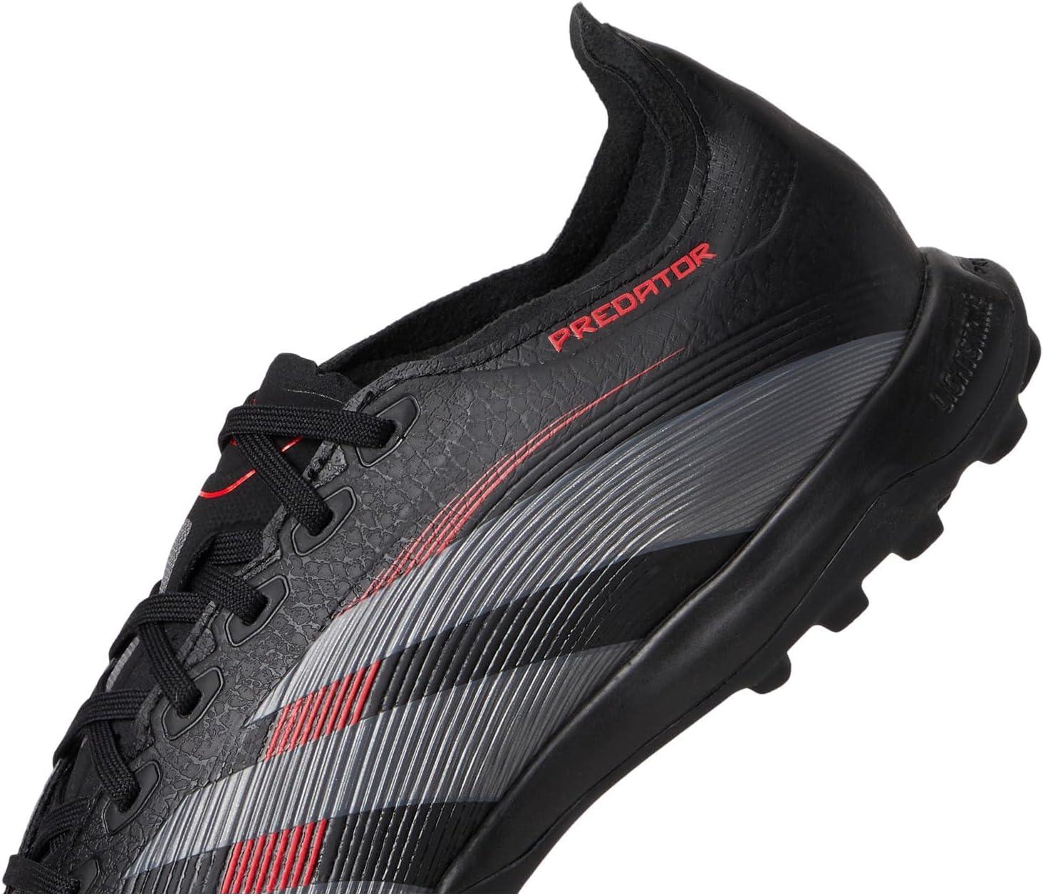 imageadidas Unisex League Turf SneakerBlackGreyLucid Red