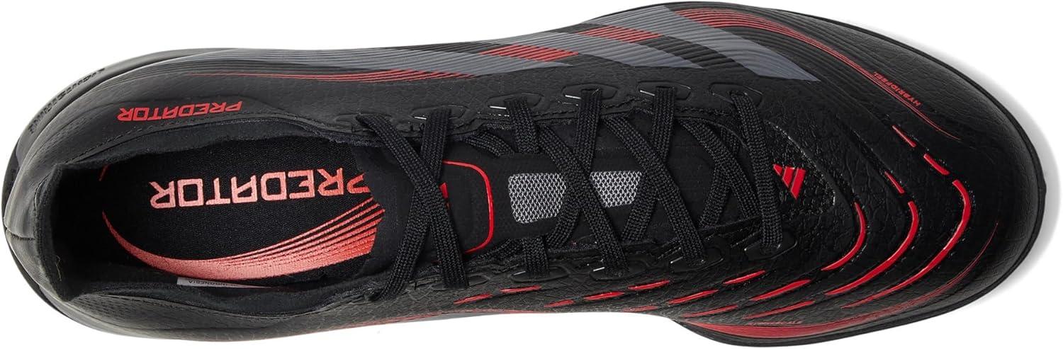 imageadidas Unisex League Turf SneakerBlackGreyLucid Red