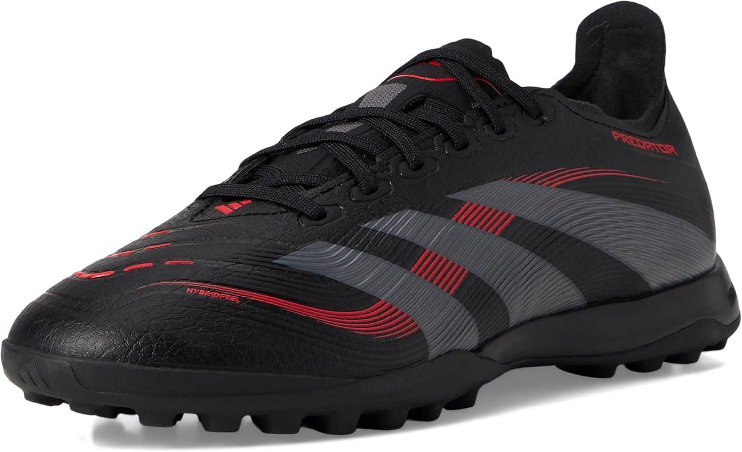imageadidas Unisex League Turf SneakerBlackGreyLucid Red