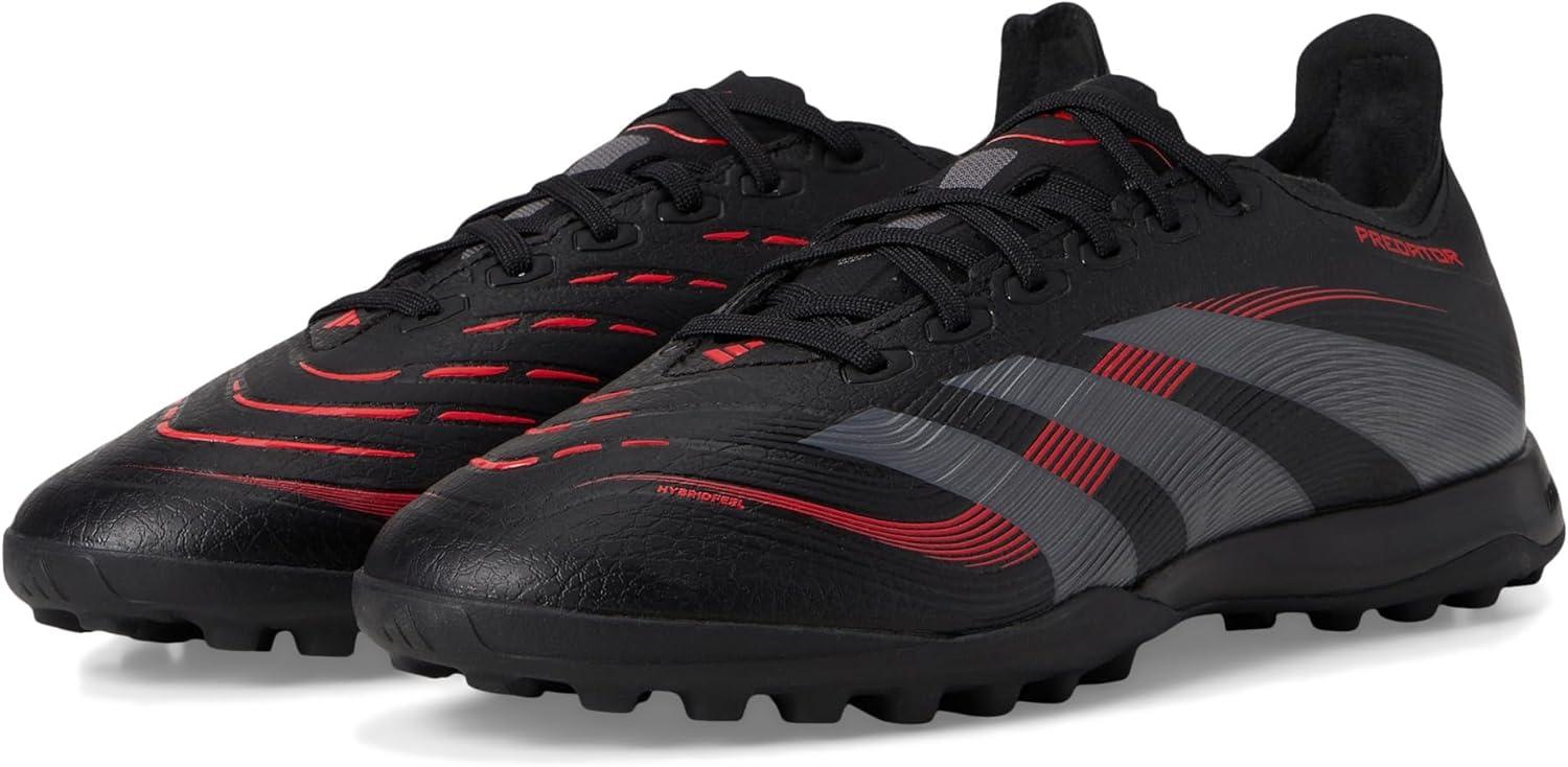 imageadidas Unisex League Turf SneakerBlackGreyLucid Red