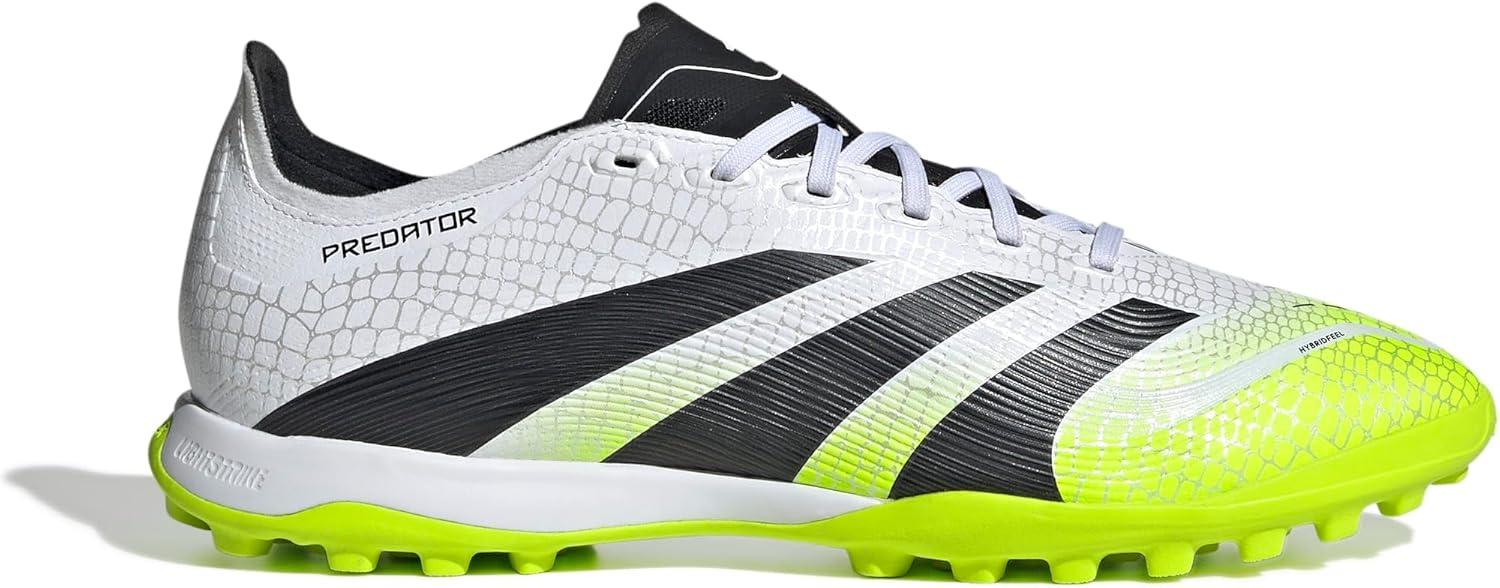 imageadidas Unisex League Turf SneakerWhiteBlackLucid Lemon
