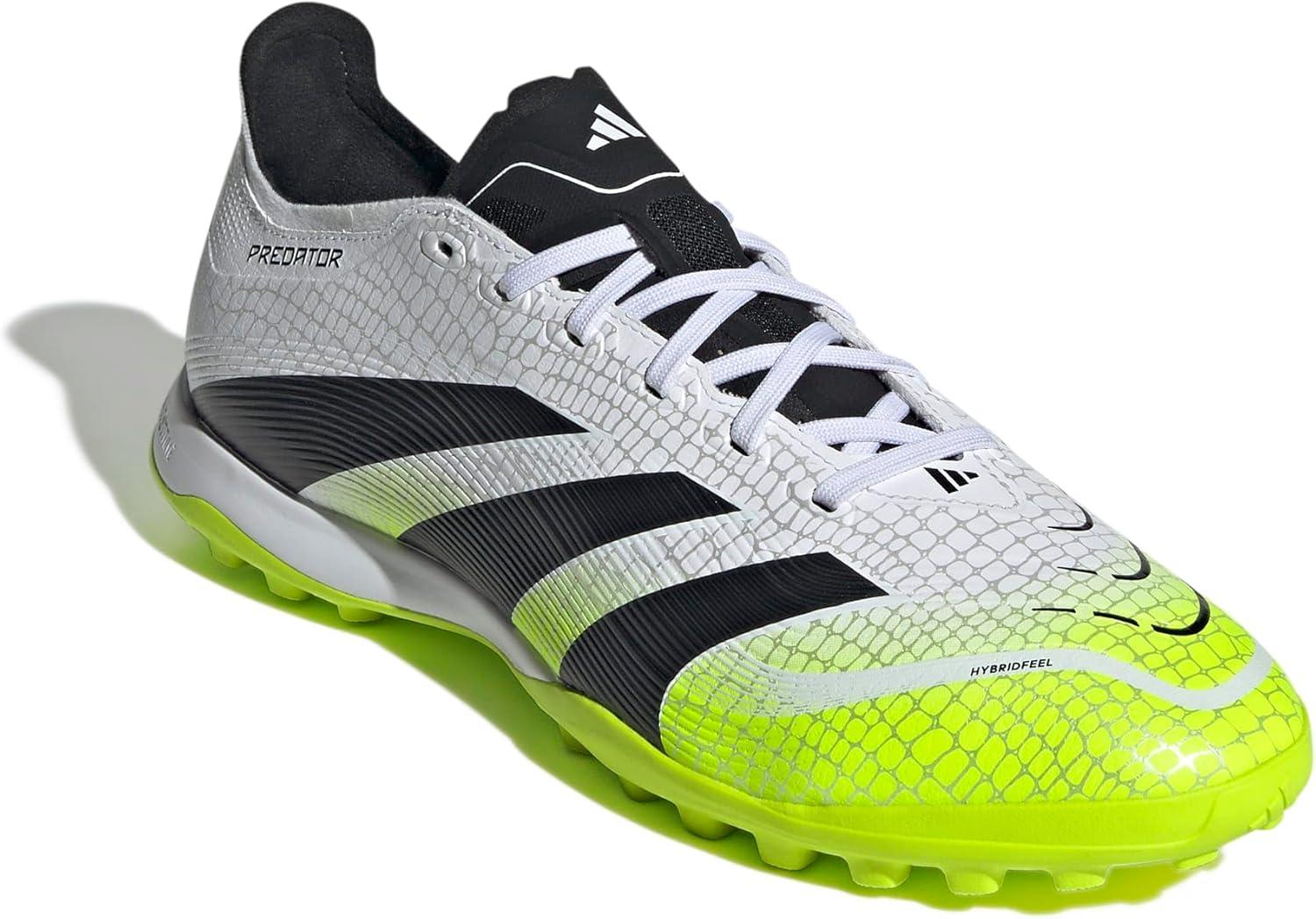 imageadidas Unisex League Turf SneakerWhiteBlackLucid Lemon