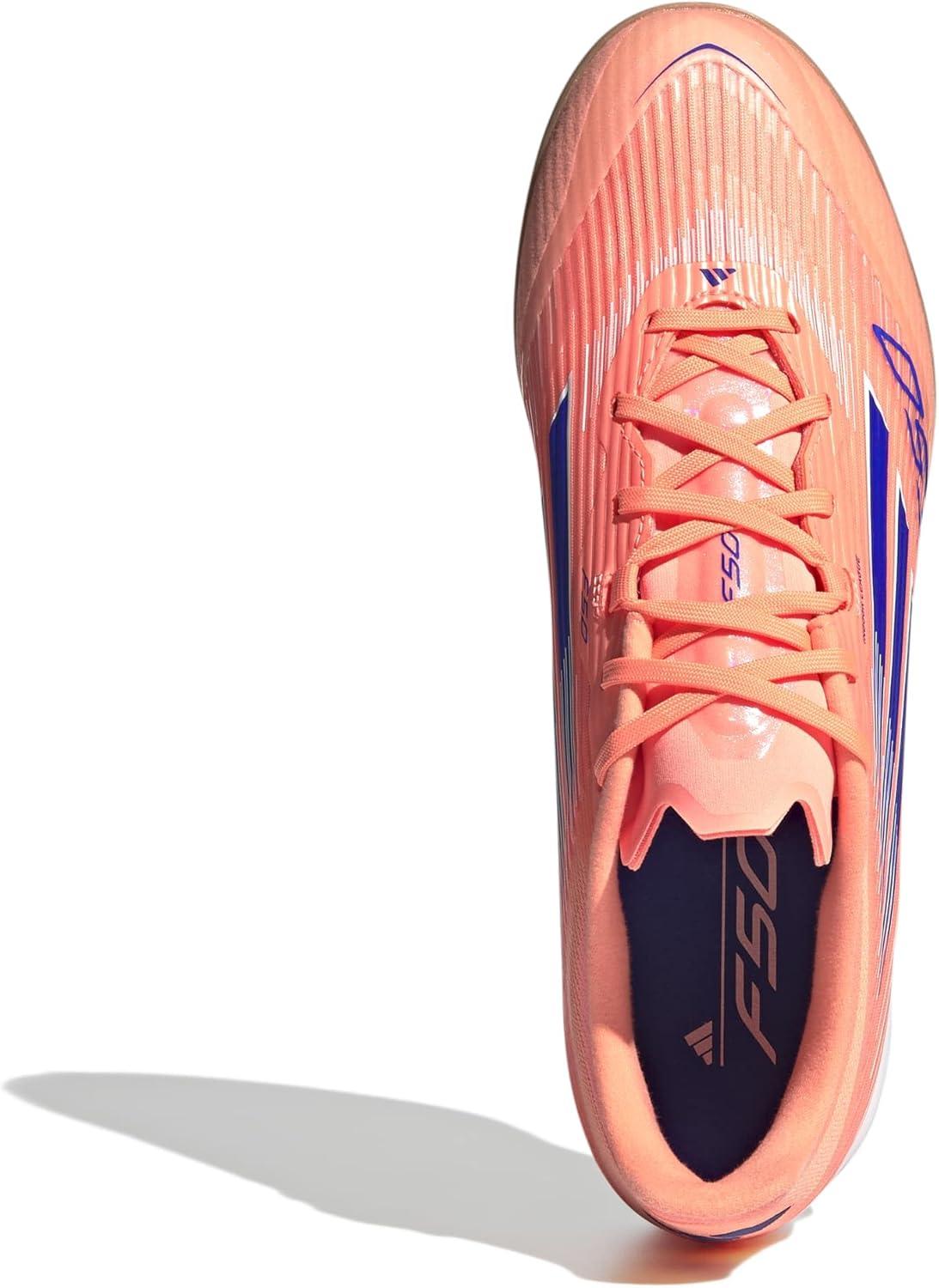imageadidas UnisexAdult F50 League Indoor SneakerBeam OrangeLucid BlueWhite