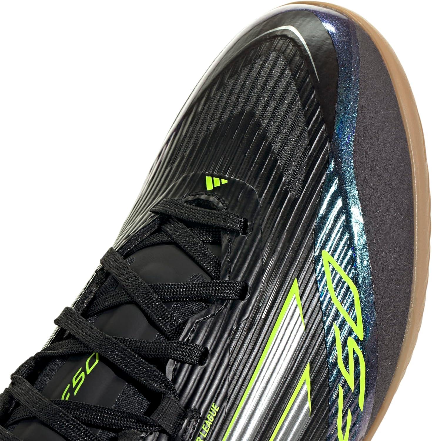 imageadidas UnisexAdult F50 League Indoor SneakerBlackIron MetallicLucid Lemon