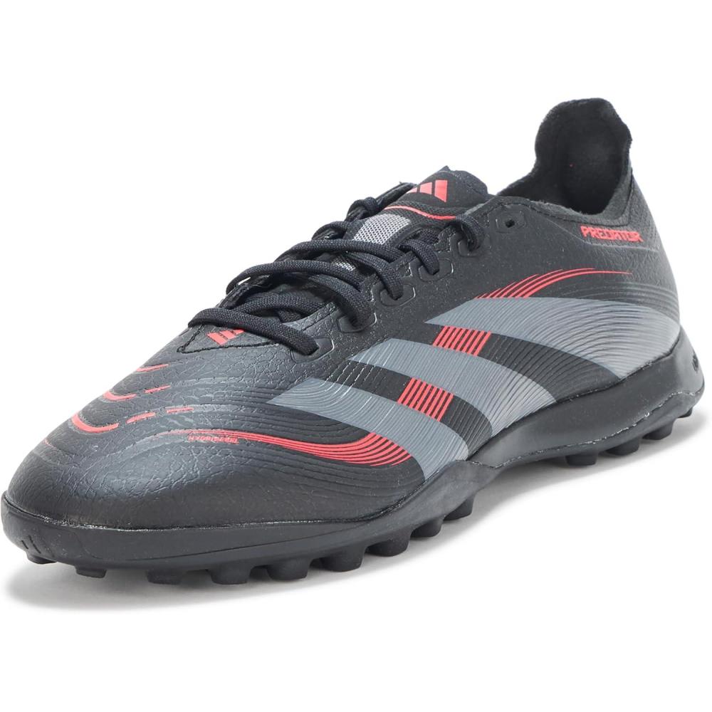 imageadidas Unisex League Turf SneakerBlackGreyLucid Red