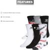 imageadidas Athletic Cushioned Crew Socks 6 pairs kids DISCONTINUEDBlackWhiteScarlet Red