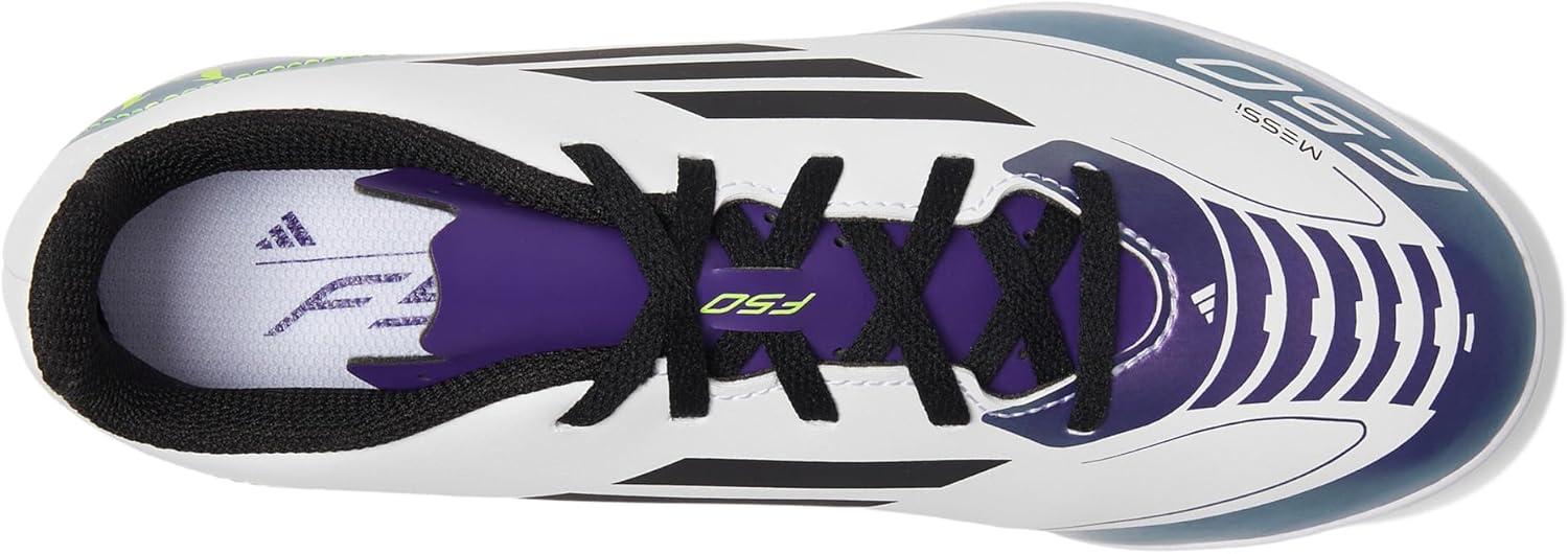 imageadidas Kids F50 Club Messi Turf SneakersWhiteBlackUnity Purple