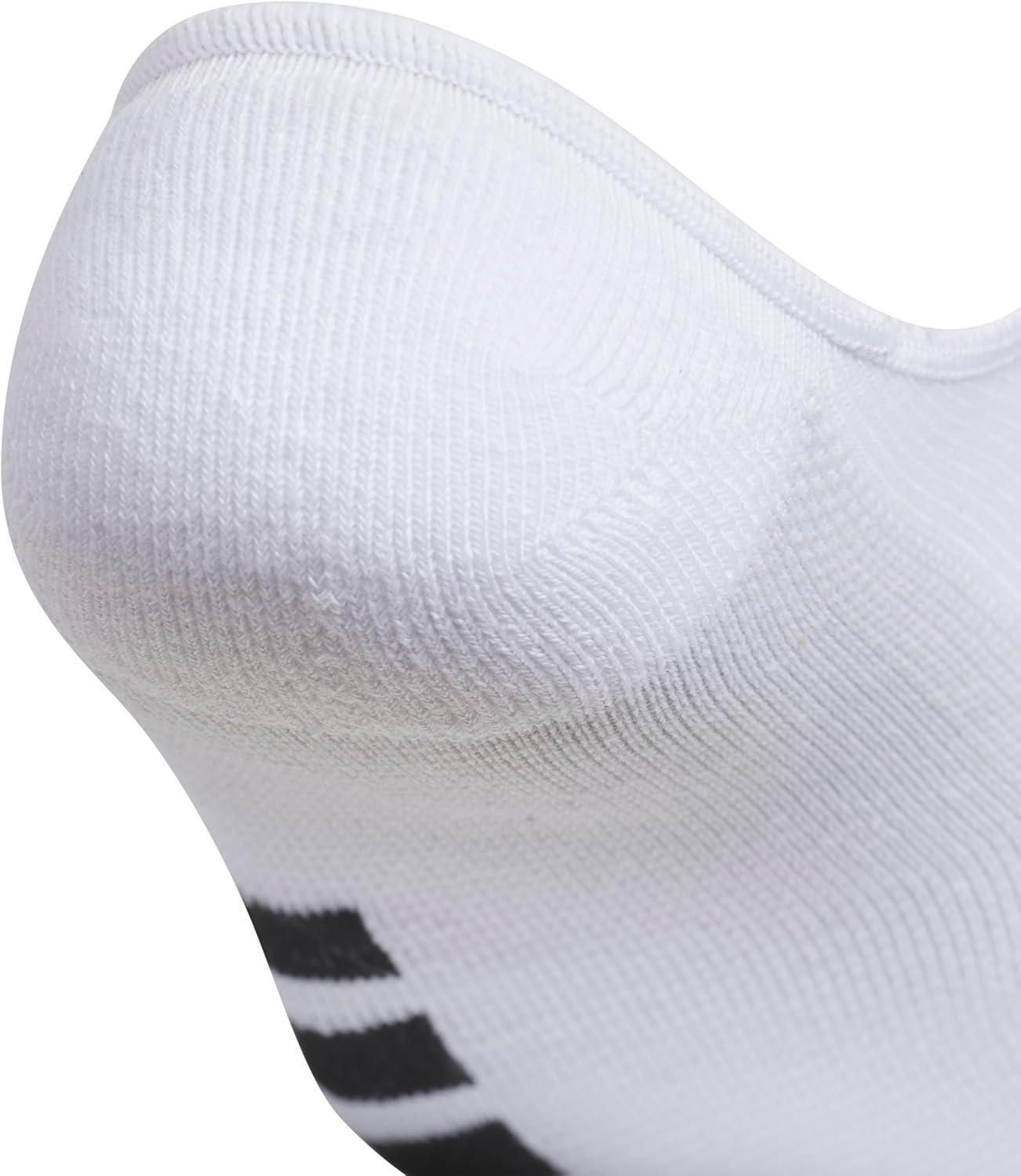 imageadidas Mens All Day Training Super No Show Socks sport performance liner height socks for running 3PairWhiteBlackClear Onix Grey