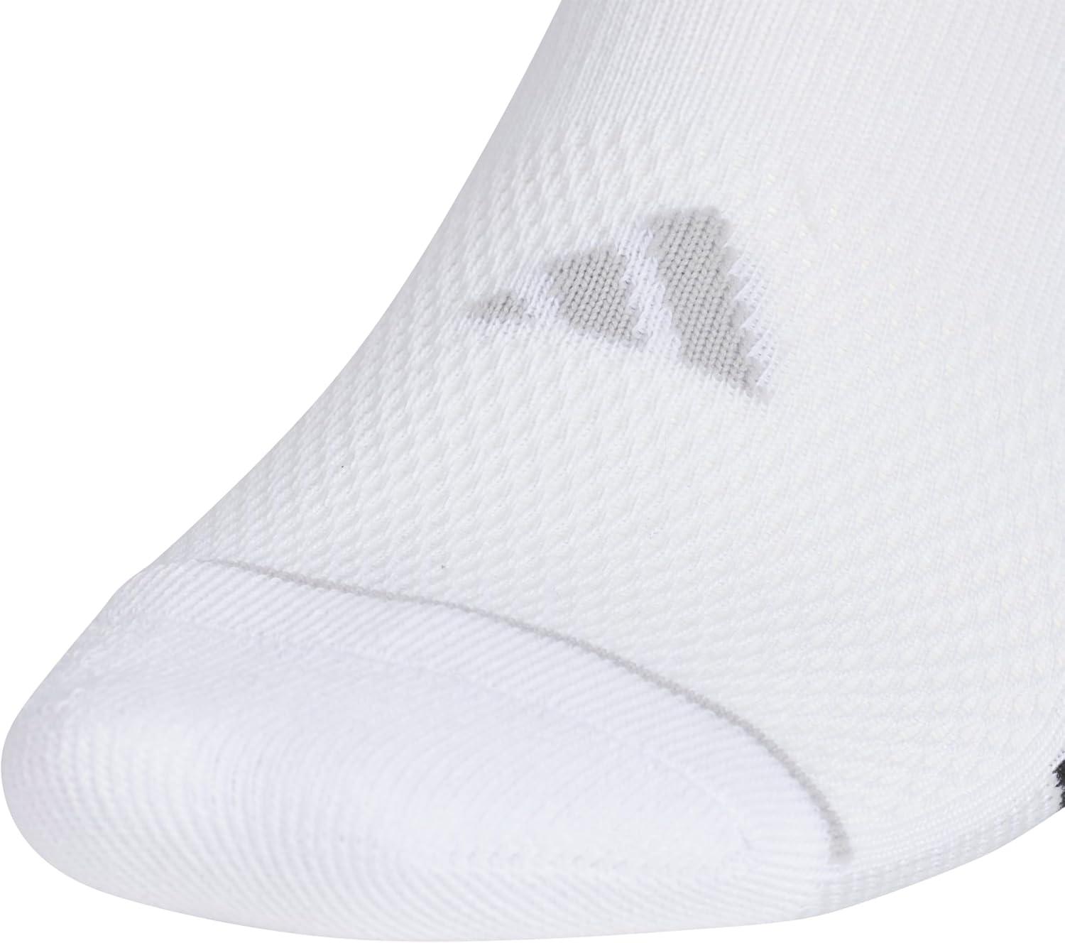 imageadidas Mens All Day Training Super No Show Socks sport performance liner height socks for running 3PairWhiteBlackClear Onix Grey