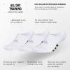 imageadidas Mens All Day Training Super No Show Socks sport performance liner height socks for running 3PairWhiteBlackClear Onix Grey