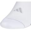 imageadidas Mens All Day Training Super No Show Socks sport performance liner height socks for running 3PairWhiteBlackClear Onix Grey
