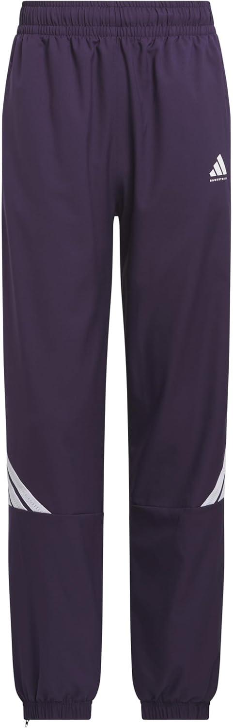 imageadidas Womens Crazylite Woven Basketball PantsAurora PlumWhite