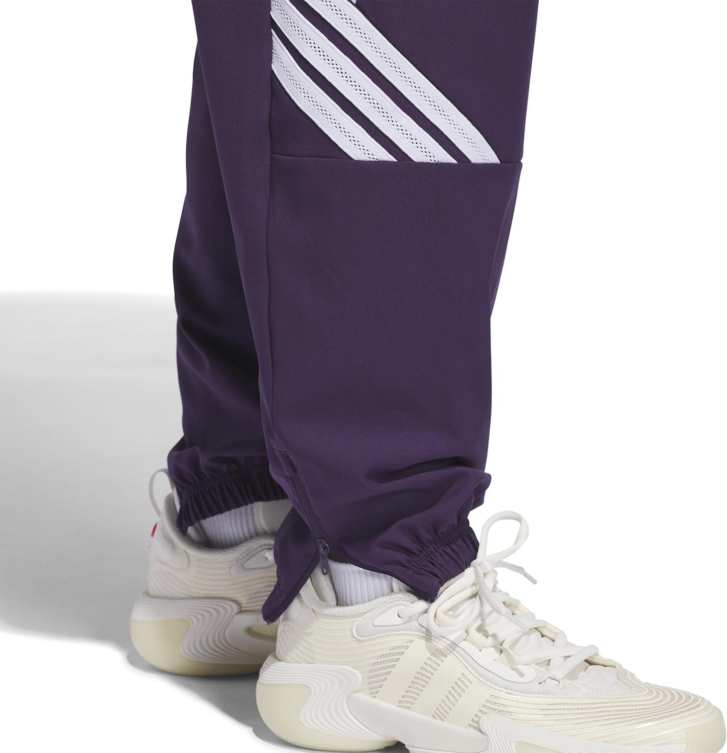 imageadidas Womens Crazylite Woven Basketball PantsAurora PlumWhite