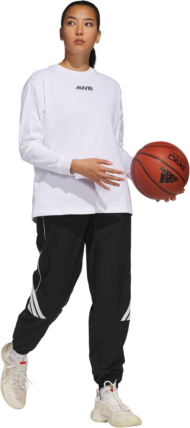 imageadidas Womens Crazylite Woven Basketball PantsBlackWhite