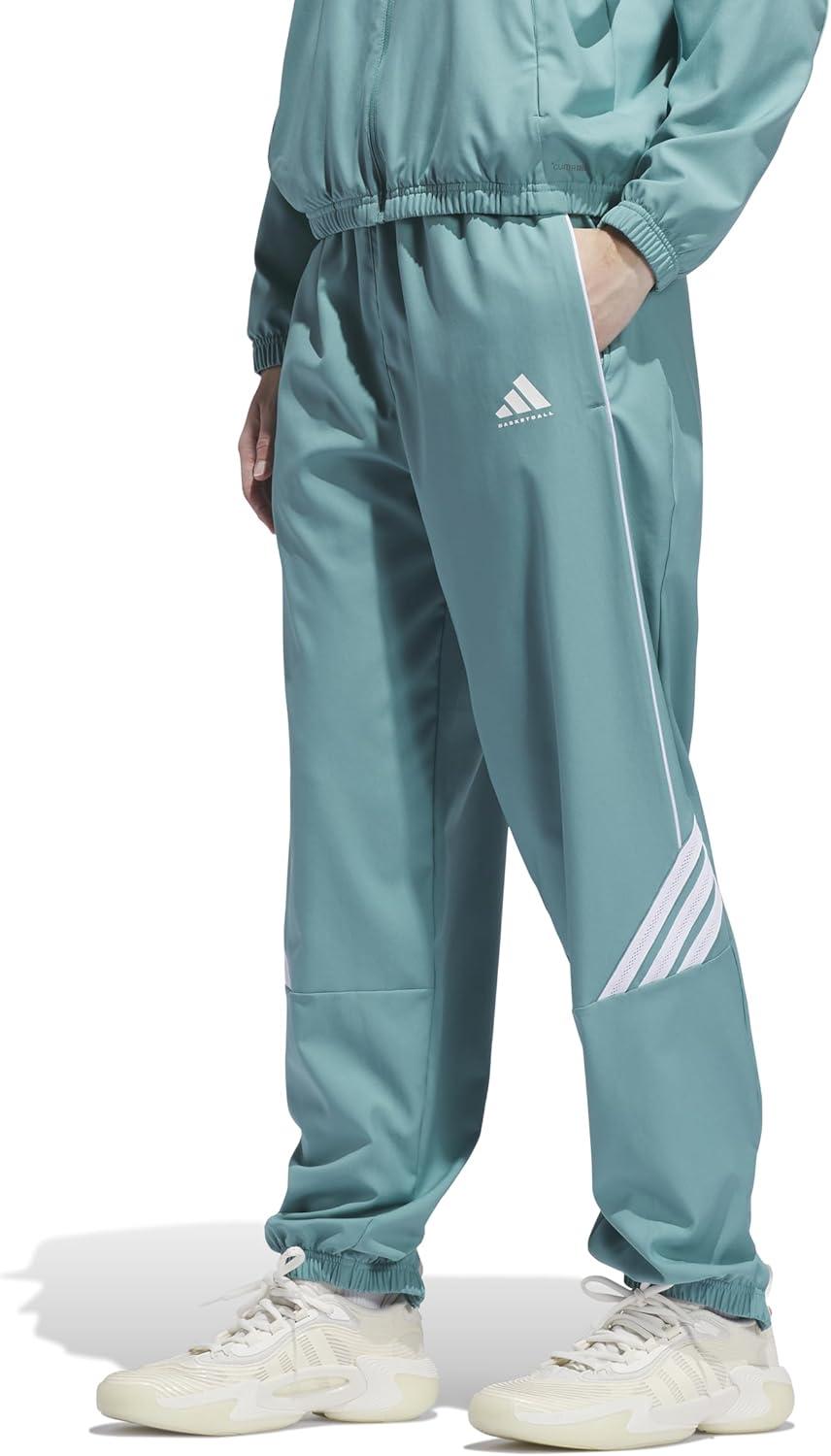 imageadidas Womens Crazylite Woven Basketball PantsPowder TealWhite