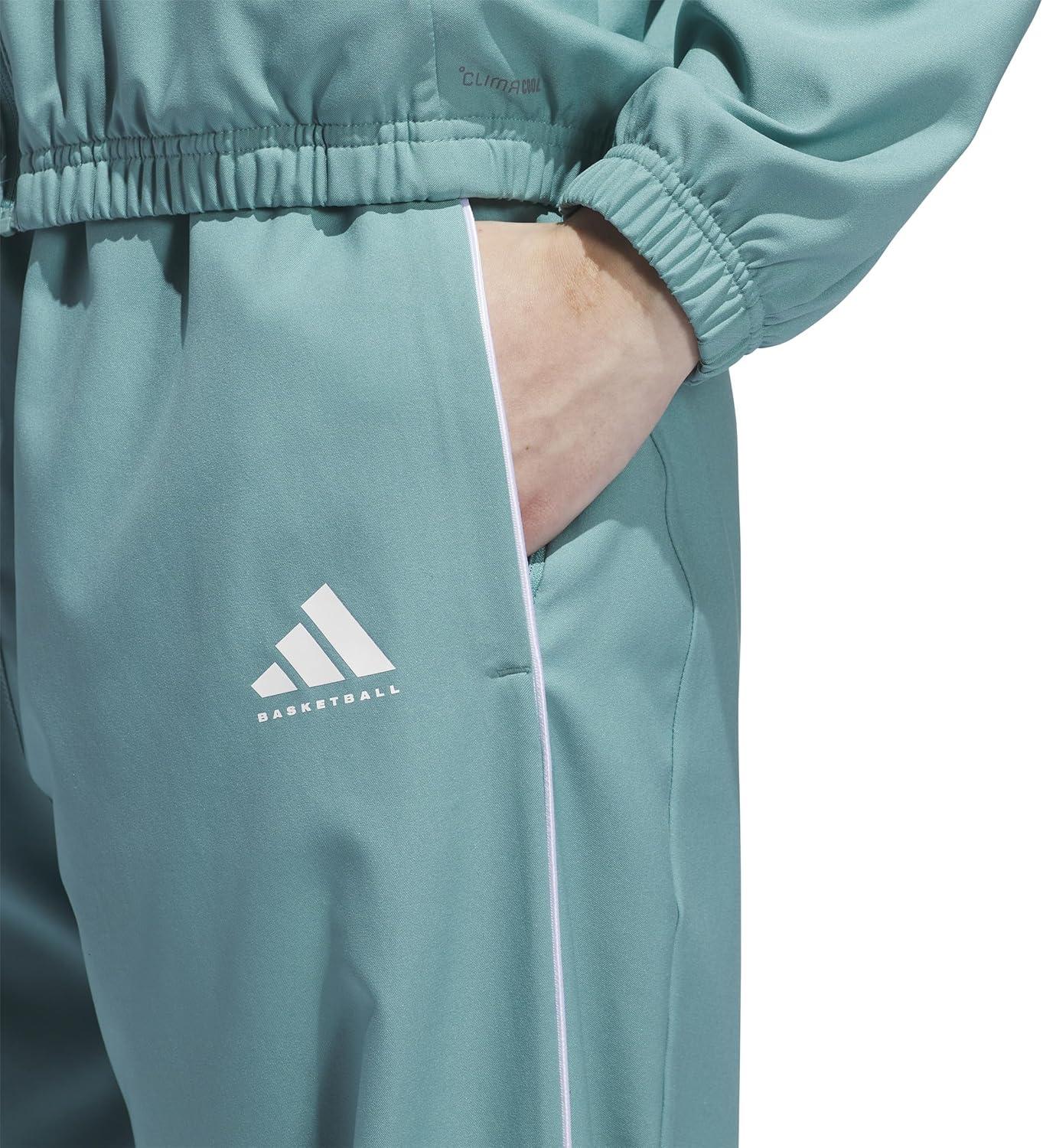 imageadidas Womens Crazylite Woven Basketball PantsPowder TealWhite