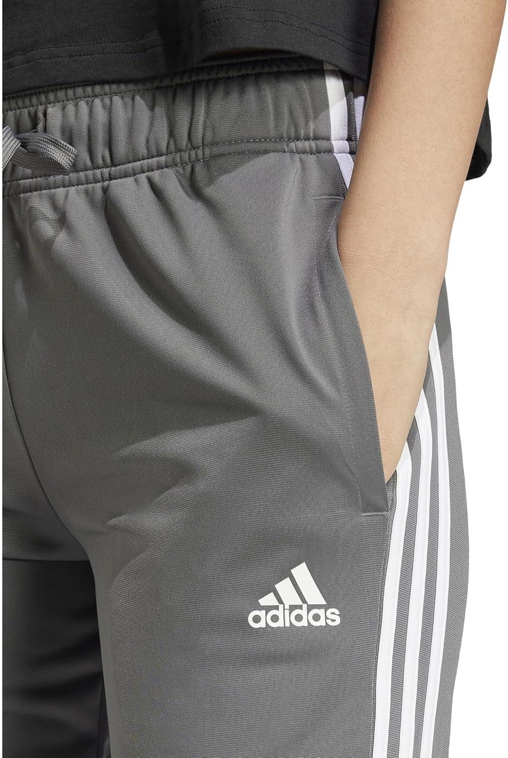 imageadidas Womens Essentials Warmup 3Stripes Slim Tapered Track PantsGrey
