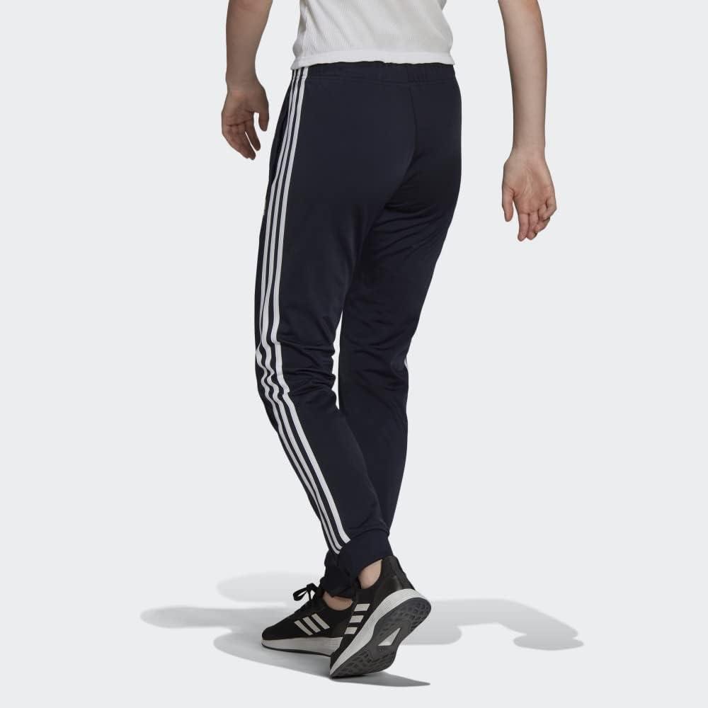 imageadidas Womens Essentials Warmup 3Stripes Slim Tapered Track PantsLegend Ink