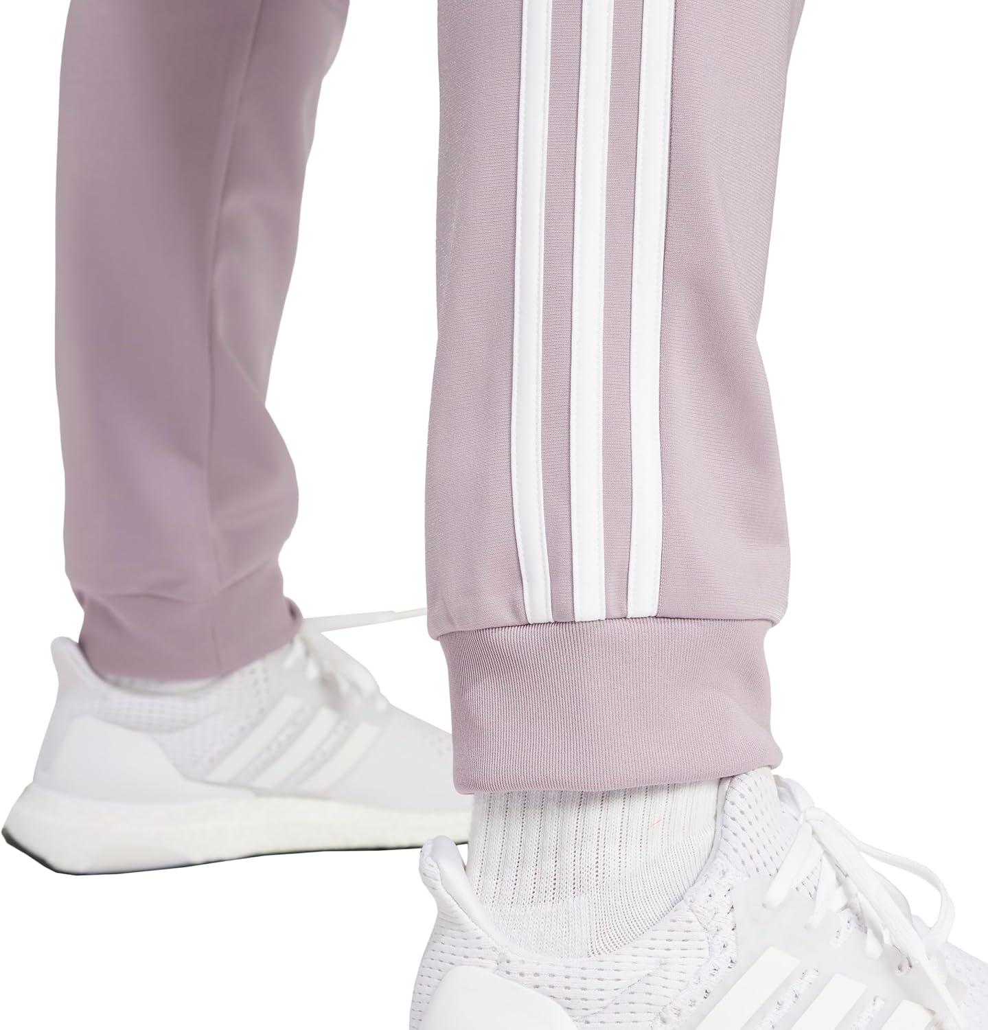 imageadidas Womens Essentials Warmup 3Stripes Slim Tapered Track PantsPreloved Fig