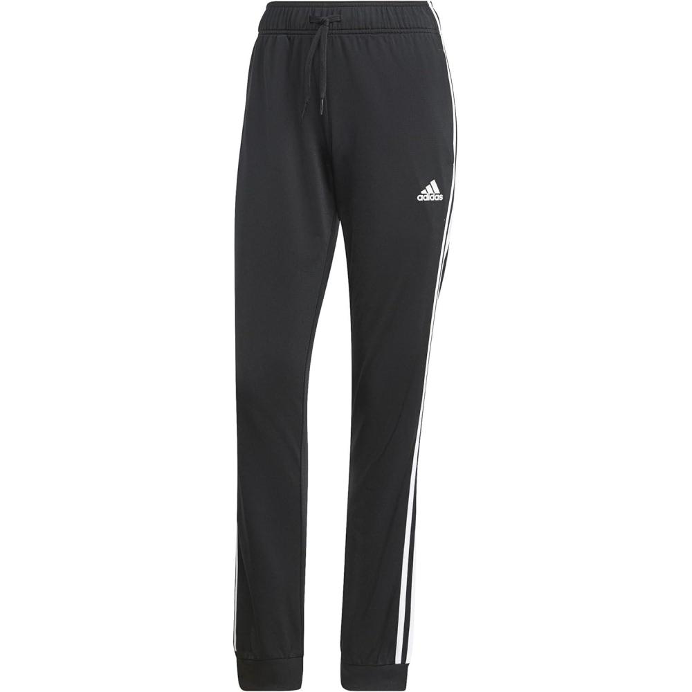 imageadidas Womens Essentials Warmup 3Stripes Slim Tapered Track PantsBlack