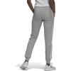 imageadidas Womens Essentials Warmup 3Stripes Slim Tapered Track PantsMedium Grey HeatherWhite