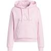 imageadidas Womens Seasonal Essentials Ruffled Big Logo Graphic HoodieClear Pink