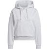 imageadidas Womens Seasonal Essentials Ruffled Big Logo Graphic HoodieLight Grey Heather