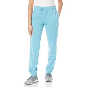 imageadidas Womens Essentials Warmup 3Stripes Slim Tapered Track PantsPreloved BlueWhite