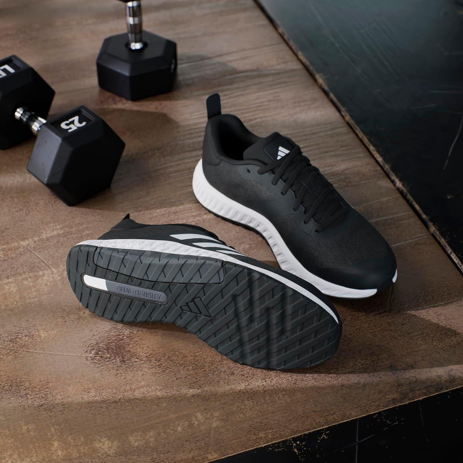 imageadidas UnisexAdult Everyset Training SneakerBlackWhiteWhite