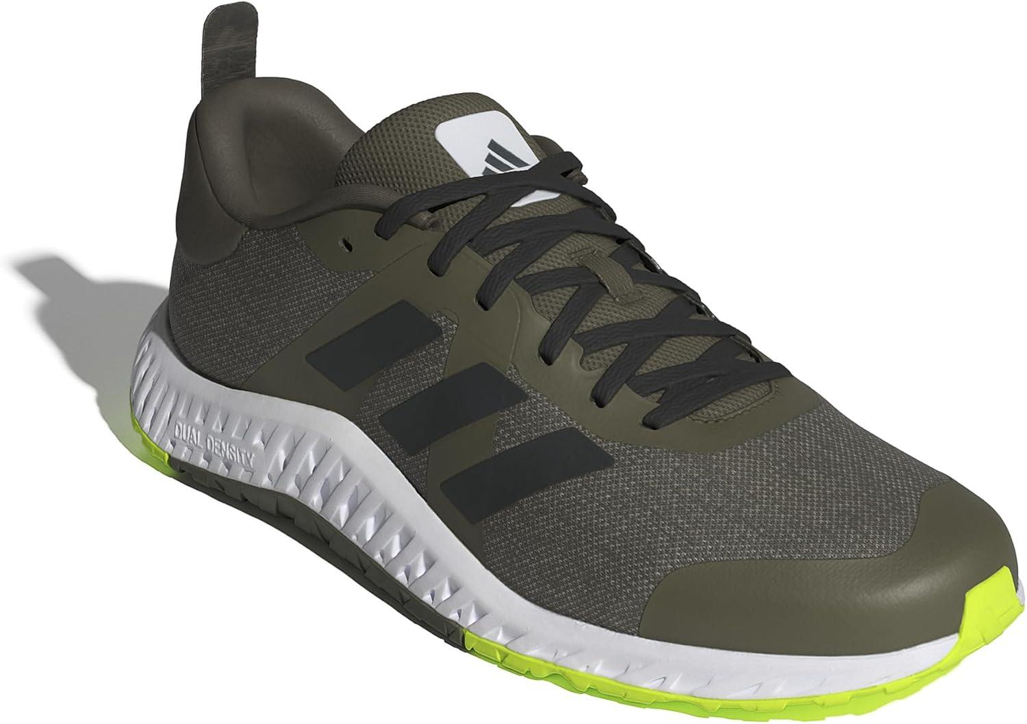 imageadidas UnisexAdult Everyset Training SneakerOlive StrataBlackLucid Lemon