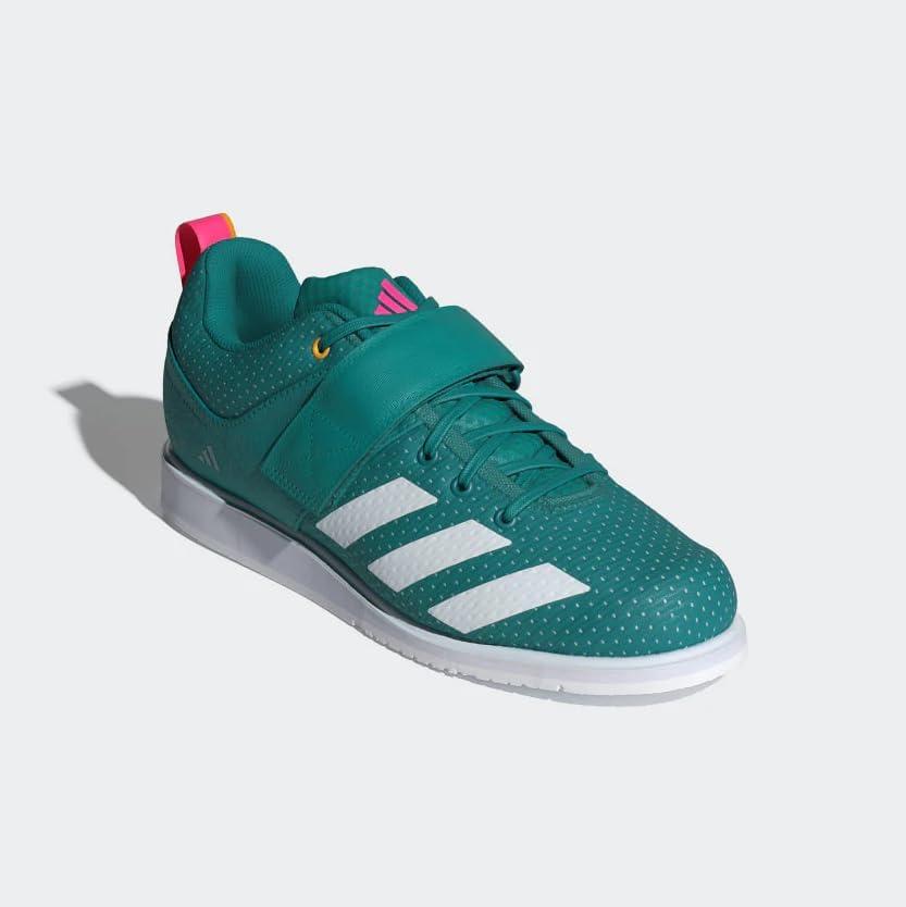 imageadidas UnisexAdult Powerlift 5 Weightlifting Shoes SneakerPure TealWhitePowder Teal