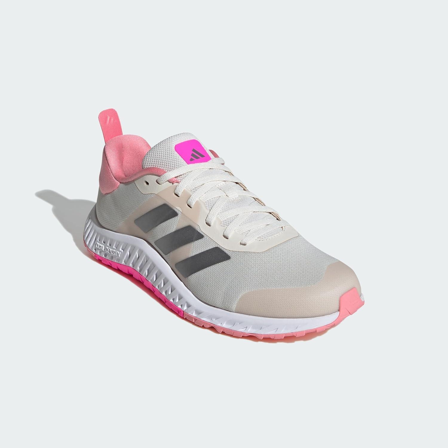 imageadidas Womens Everyset Versatile Training Sneakers Shoes  Black WhiteChalk WhiteIron MetallicLucid Pink