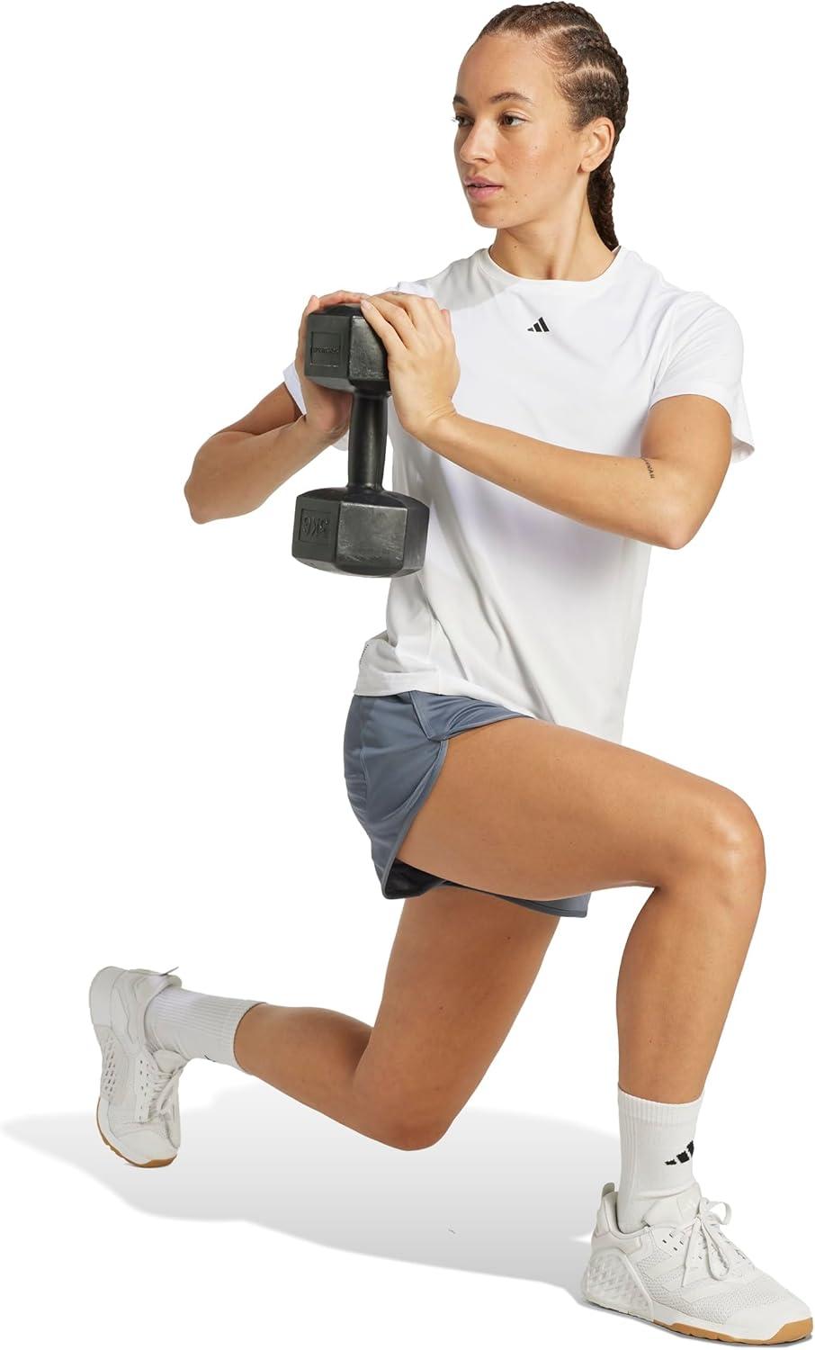 imageadidas Womens Pacer Essentials Knit HighRise Training ShortsOnixWhite