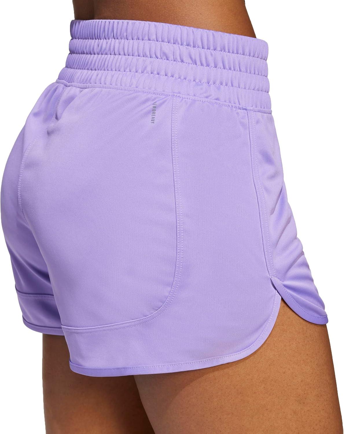imageadidas Womens Pacer Essentials Knit HighRise Training ShortsViolet Fusion