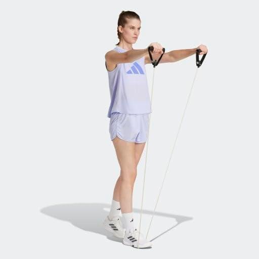 imageadidas Womens Pacer Essentials Knit HighRise Training ShortsViolet ToneWhite