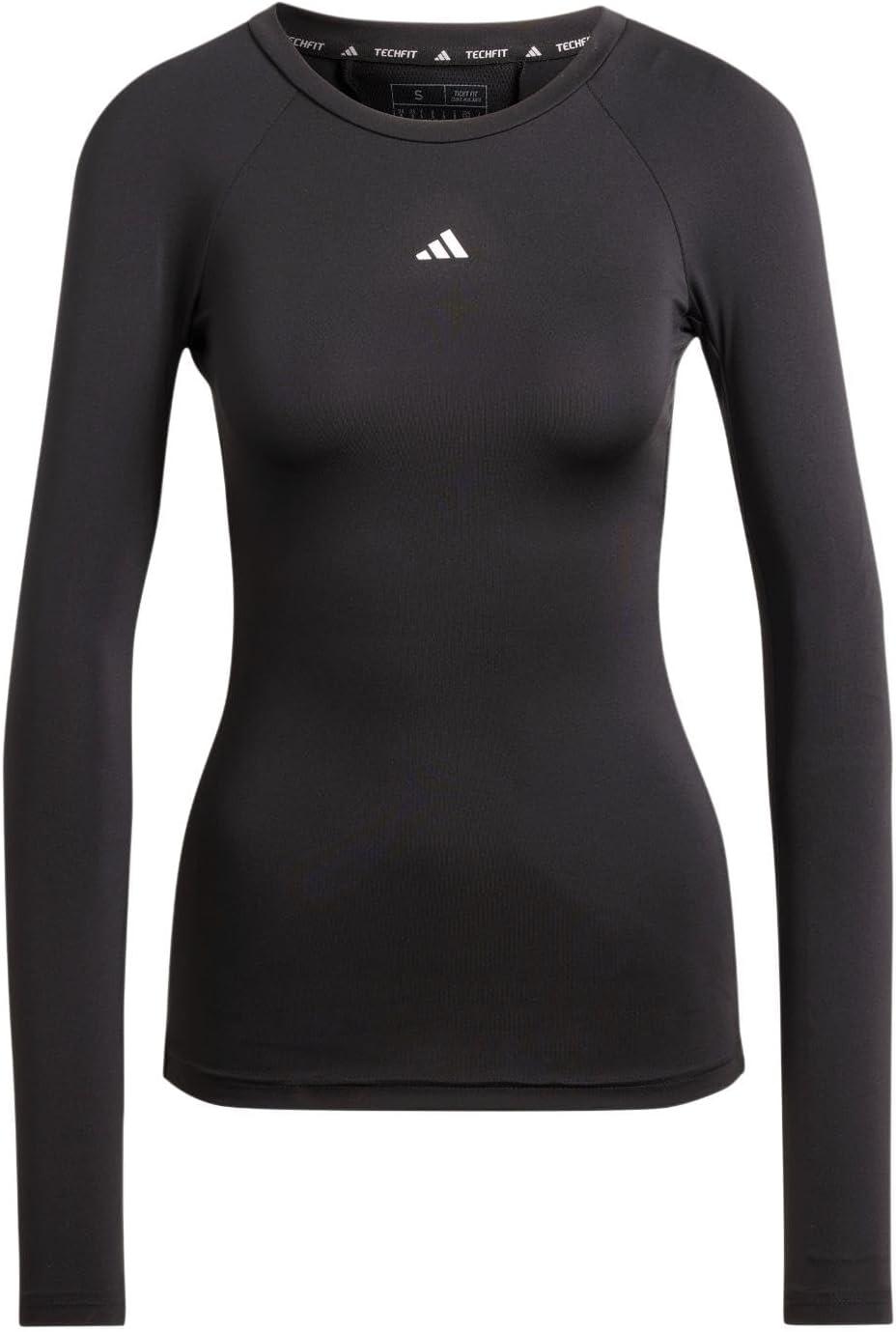 imageadidas Womens Techfit LongSleeve Training TopBlack