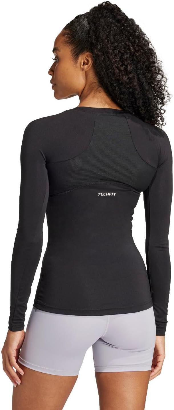 imageadidas Womens Techfit LongSleeve Training TopBlack