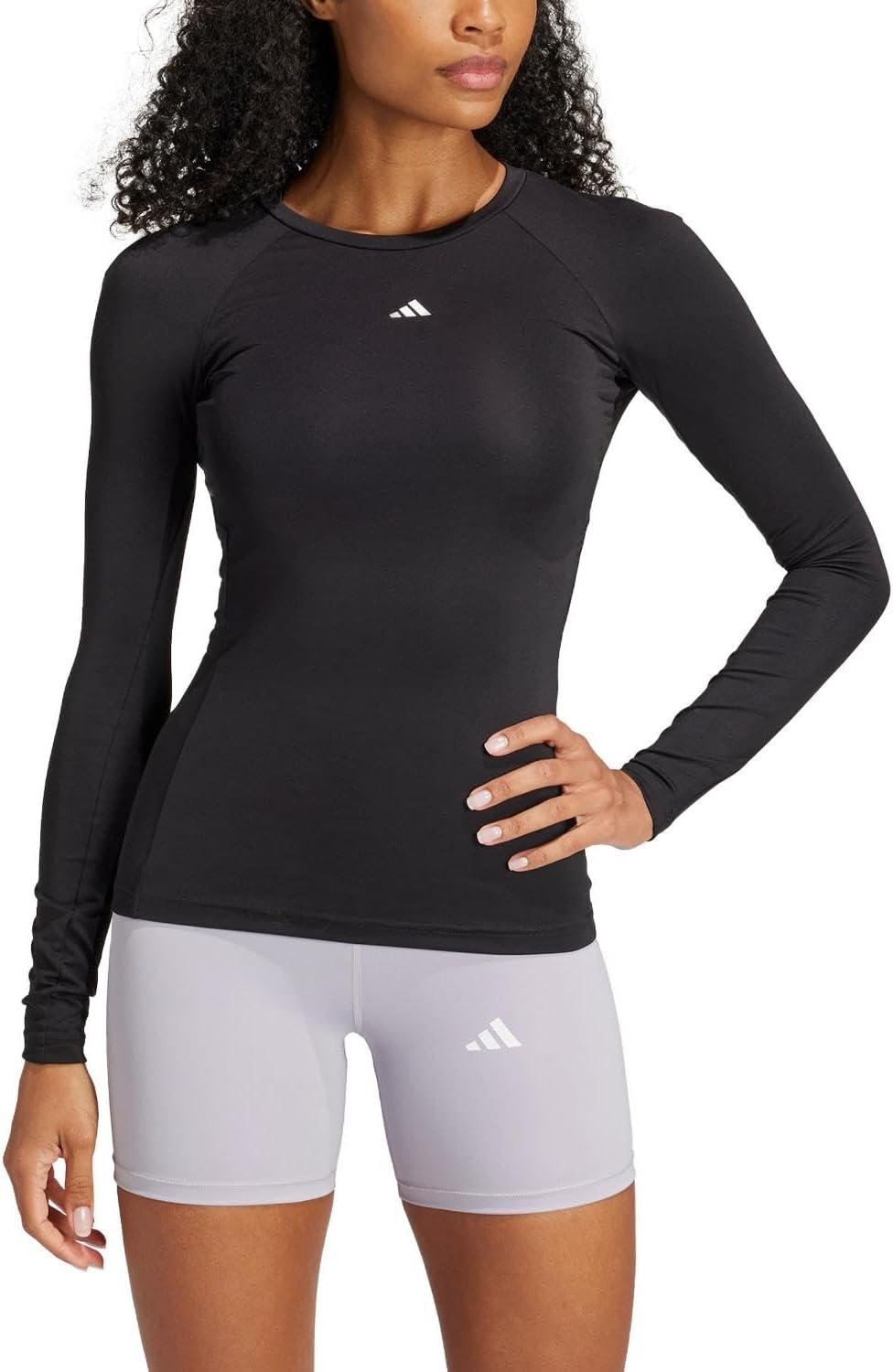 imageadidas Womens Techfit LongSleeve Training TopBlack
