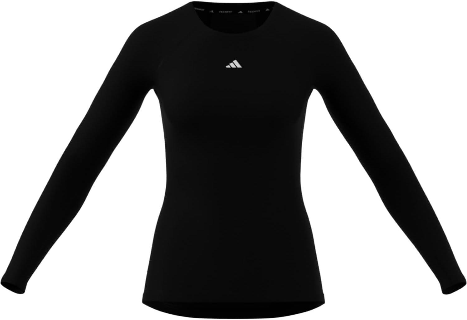 imageadidas Womens Techfit LongSleeve Training TopBlack
