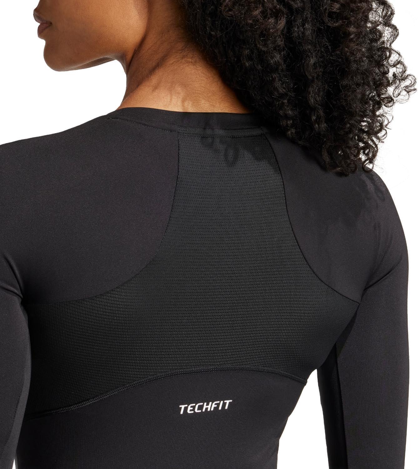imageadidas Womens Techfit LongSleeve Training TopBlack