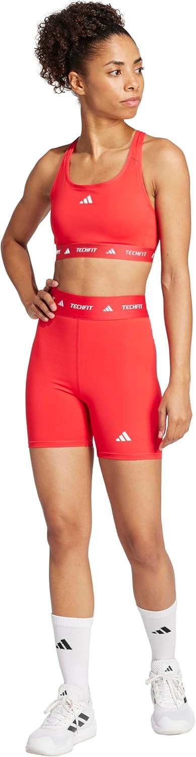 imageadidas Womens Techfit Training Short LeggingsPure Ruby