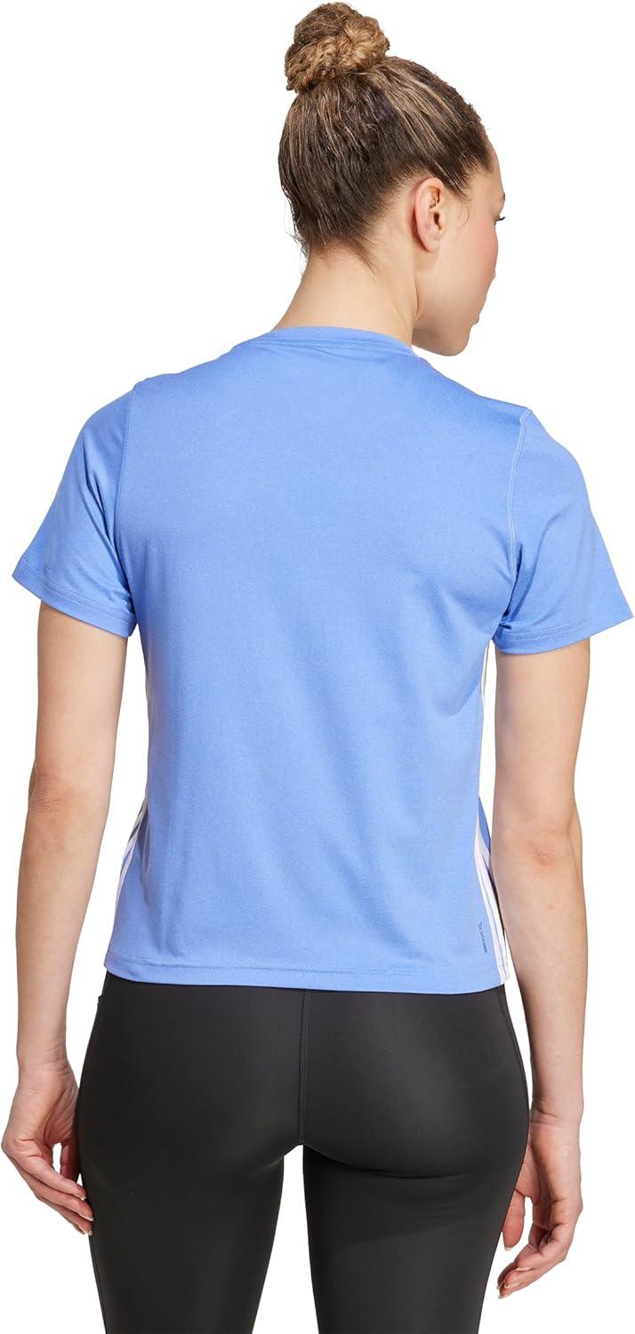 imageadidas Womens Train Essentials 3Stripes TShirtBlue Fusion