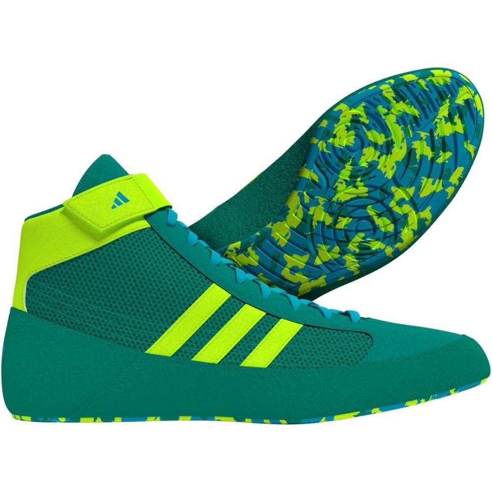 imageadidas HVC Wrestling ShoesPure TealSolar GreenCyan