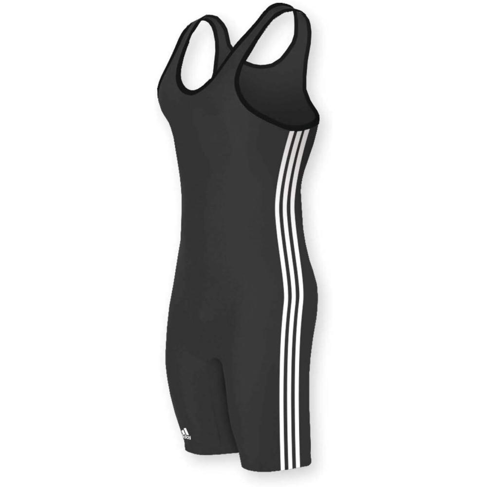 imageadidas Mens 3 Stripes SingletBlackWhite