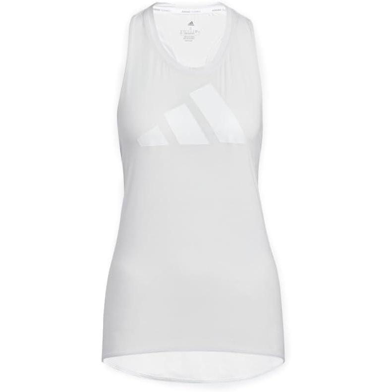 imageadidas Womens Training 3Stripes Logo Tank Top Dash GreyWhiteDash GreyWhite