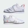 imageadidas UnisexAdult Powerlift 5 Weightlifting SneakerWhiteSilver MetallicBlack